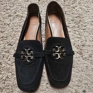 Tory Burch Black Suede Loafers for Women